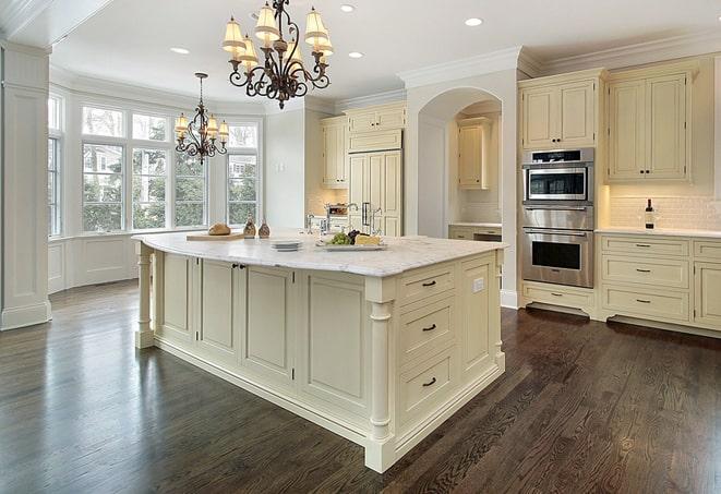 bright and airy dining room with laminate flooring in Springboro OH